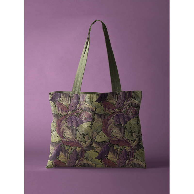William Purple Leaf New Horizontal Large Capacity Zipper Cloth Bag Women's Bag Handbag Shoulder Bag Tote Bag William Purple Leaf New Horizontal Large Capacity Zipper Cloth Bag Women's Bag Handbag Shoulder Bag Tote Bag