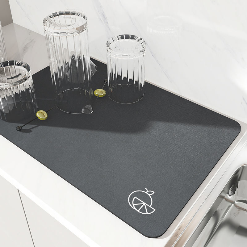 Mesa de cocina minimalista moderna absorbente de secado rápido estera de mesa de fácil cuidado estera de drenaje de barro de diatomeas resistente a las manchas resistente al desgaste del hogar