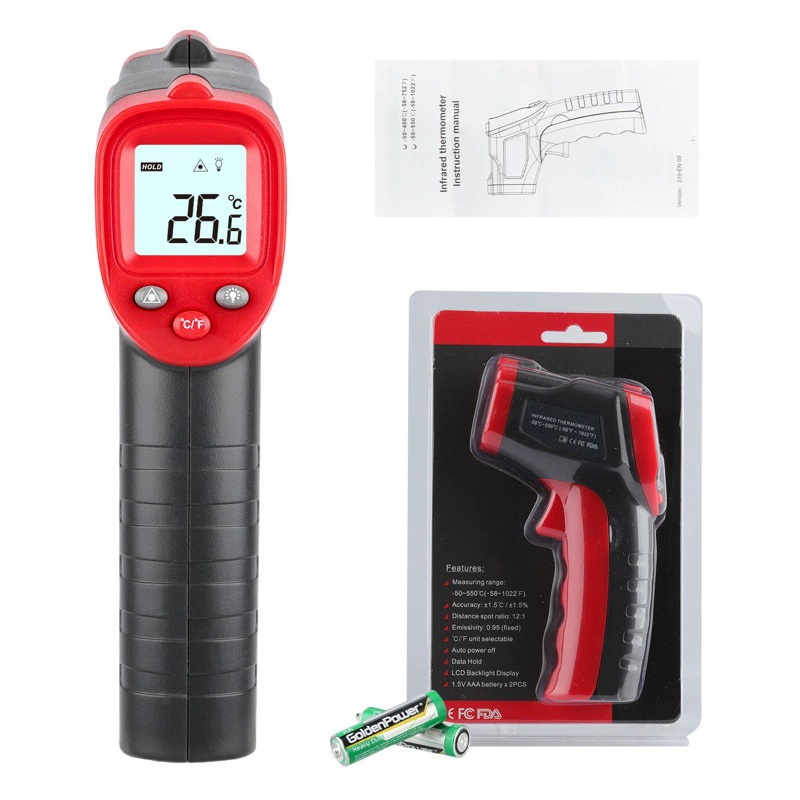 WINTACT WT319A WT319B инфракрасный термометр промышленный кондиционер для выпечки холодильник нагревательный и охлаждающий термометр