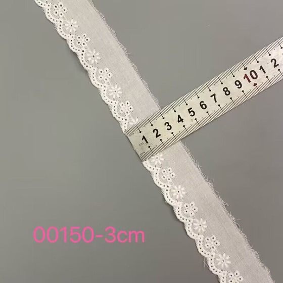 3cm -- 3.8cm cotton embroidery lace hollow lace embroidery milk silk carving hole perforated skirt clothing accessories