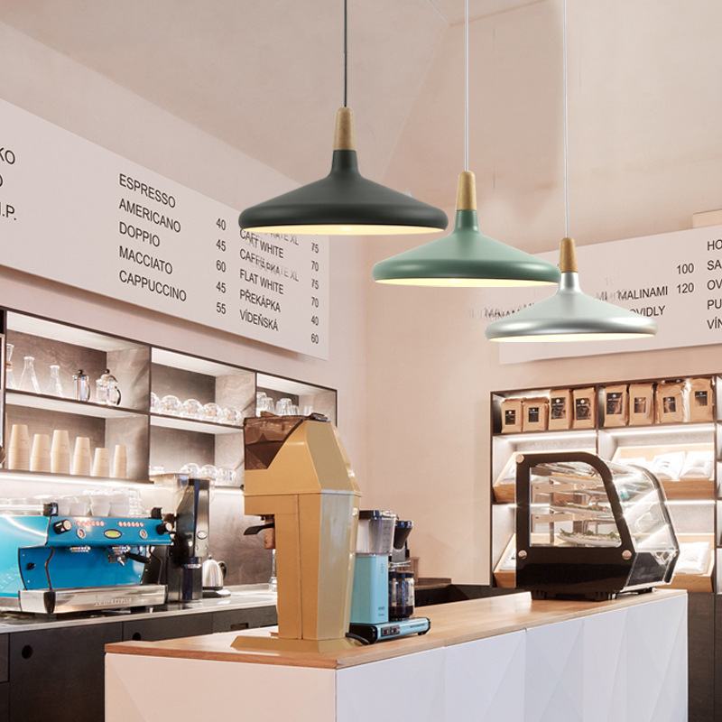 Special Offer Macaron Dining Chandelier Modern Minimalist Restaurant Cafe Milk Tea Shop Lamp Internet Cafe Creative Single Head Lampshade