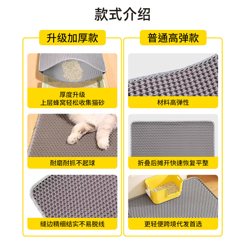 猫砂マット、猫砂フィルター、飛沫防止、汚れ防止猫トイレペットマット、二層EVA犬マット卸売|undefined