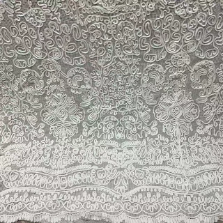 新款复古网纱棉线大水滴刺绣 立体盘带绣花刺绣镂空网格面料花边