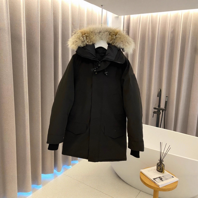Canada Goose Down Jacket 13 Styles, Same Style as in Canada, Thickened with Wolf Fur, Unisex Mid-Length Parka Coat 2062MA
