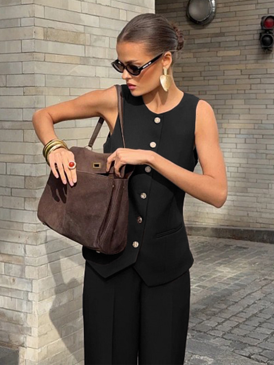 Elegant Women's Pant Suit Set For Summer Commuter Style_voghion.com
