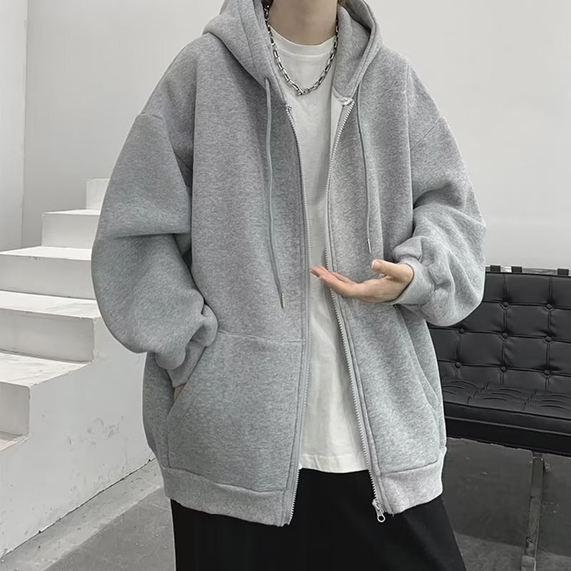 Wholesale Cheap Cardigan Sweatshirt Men's Spring and Autumn Hooded Zipper Sports Heavy Jacket American Trendy Brand Boys' Tops Wholesale Cheap Cardigan Sweatshirt Men's Spring and Autumn Hooded Zipper Sports Heavy Jacket American Trendy Brand Boys' Tops