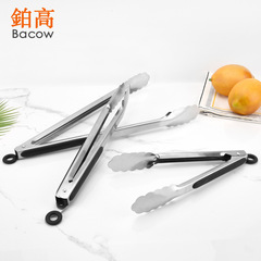 9寸12寸14寸不鏽鋼食物夾跨境硅膠燒烤包夾牛扒夾烘焙廚房食品夾