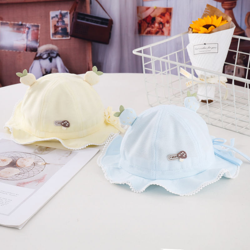 Sombrero de bebé primavera y otoño delgado sombrero de pescador infantil lindo super lindo bebé niñas sombrero de bañera de protección solar