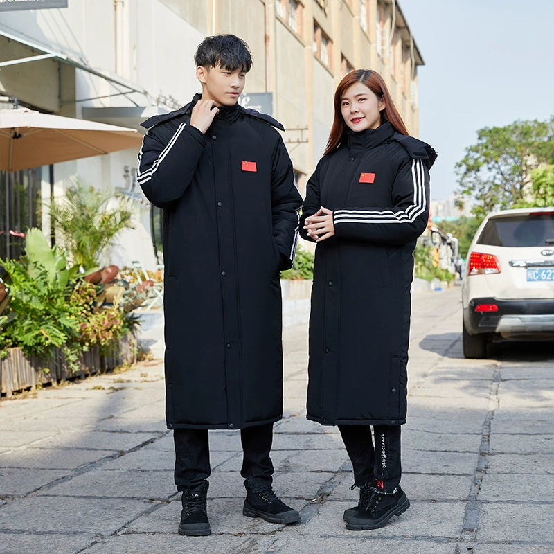 Спортивное хлопковое пальто National Team, мужское длинное утепленное теплое пальто до колена на флисовой подкладке, женское Спортивное хлопковое пальто для зимних тренировок