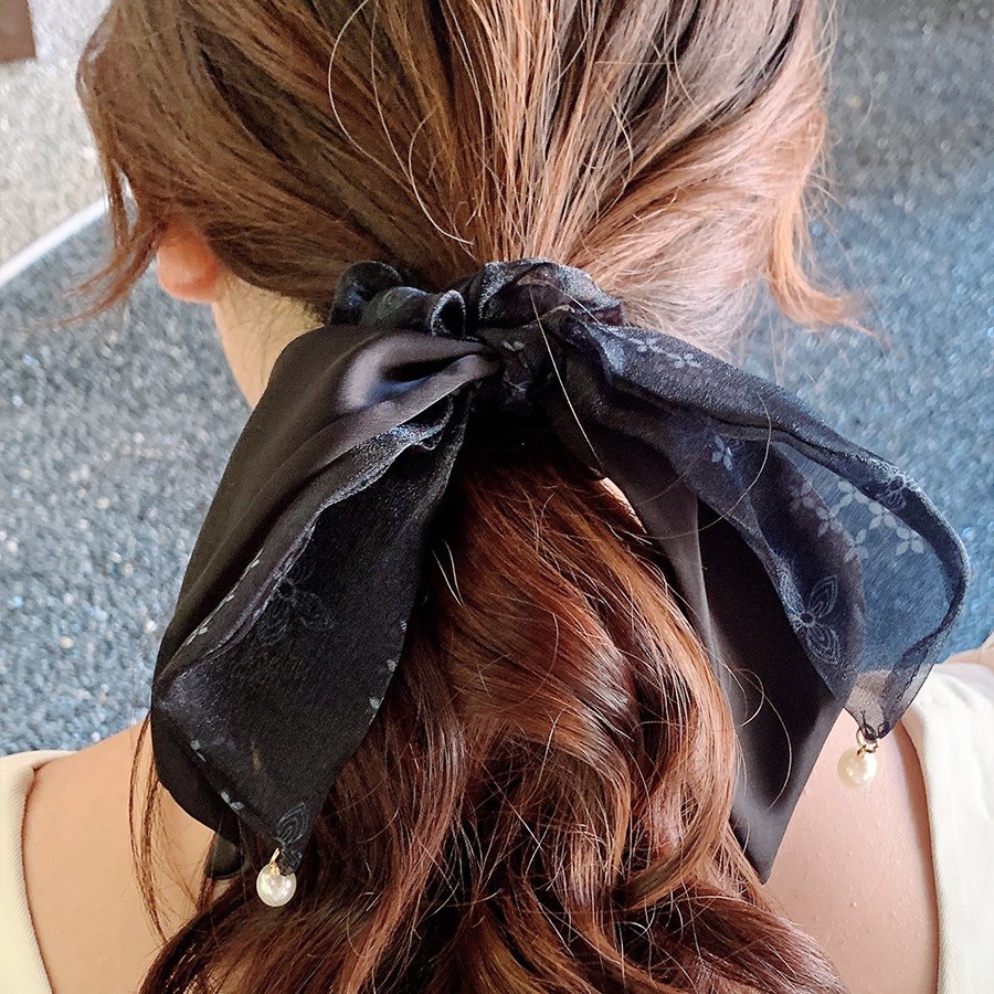 Elegante sencillo de alto nivel correa de cabello anillo correa de cabello exquisita arco de caballo cuerda de cabello temperamento francés tocado de cabello