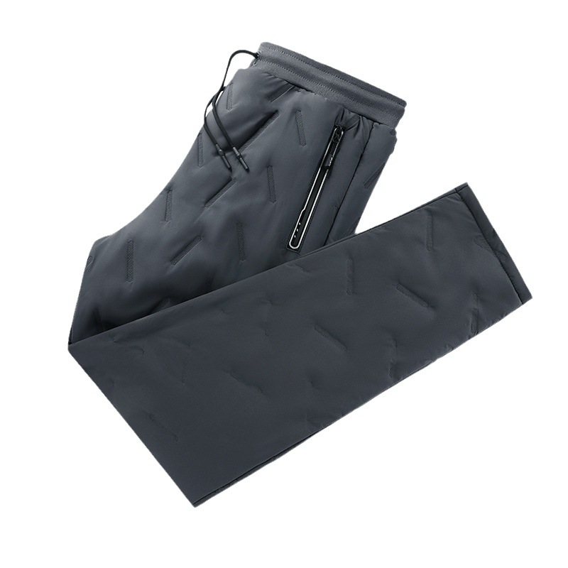Pantalones gruesos con forro polar para hombres a la moda, para hombres jóvenes con sobrepeso, talla grande, adecuados para uso al aire libre, cálidos, resistentes al viento, resistentes al frío, pantalones casuales de algodón para hombres.