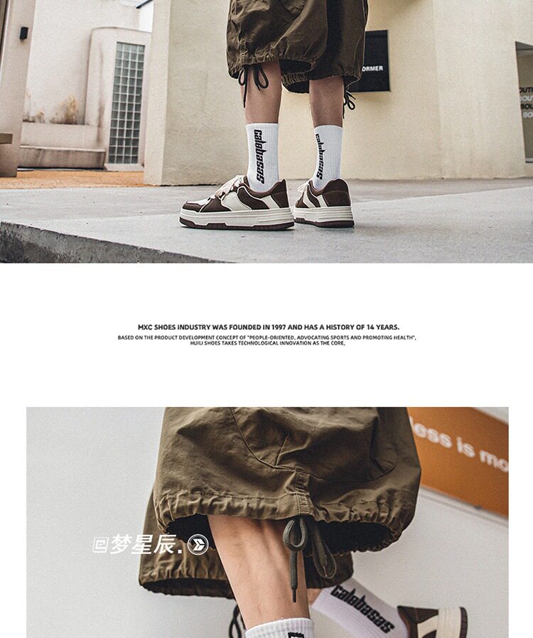 Giày thể thao nam sneaker cổ thấp đế bằng kiểu Mỹ thời trang — K88 m màu nâu, K88 m màu đen chi tiết 13