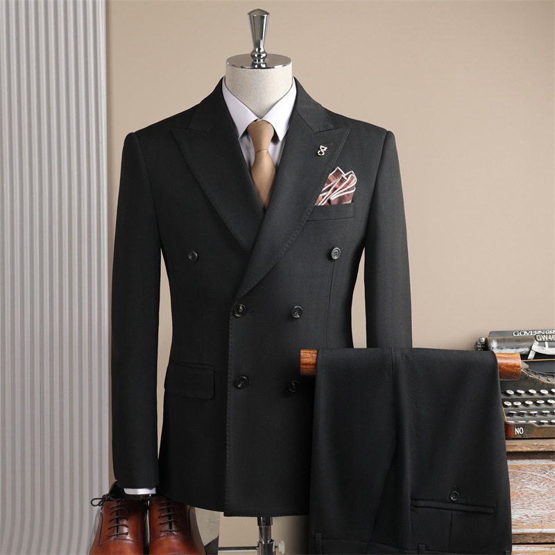 Moderner, zweireihiger Anzug mit Blazer und Hose | Business Casual, Hochzeit, Auftritt, formelle Kleidung für Herren_voghion.com