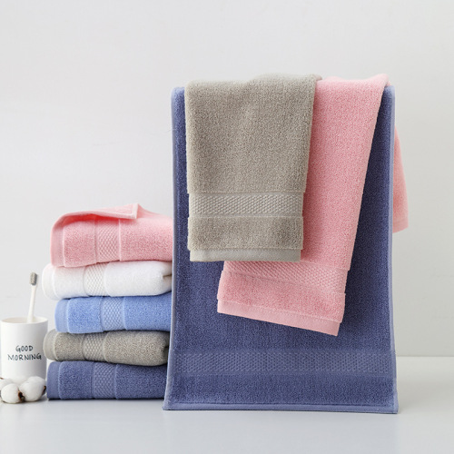 Wholesale pure cotton gift towels, plain color, off-grade, super household face towels, soft, absorbent, lint-free, logo customization