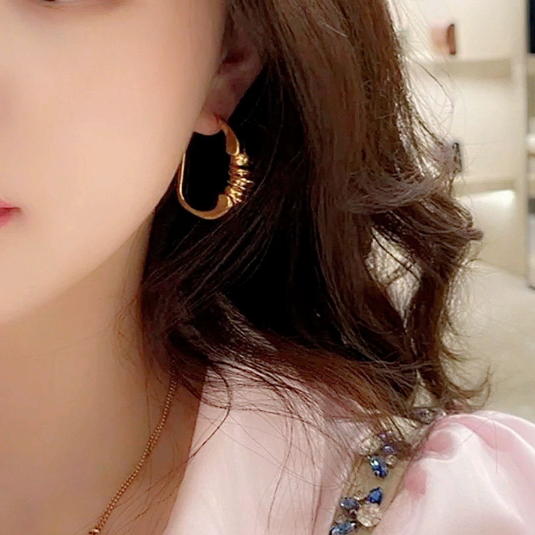 «(Cross-border trading), accessory, brass earrings, European style, simple and elegant design»