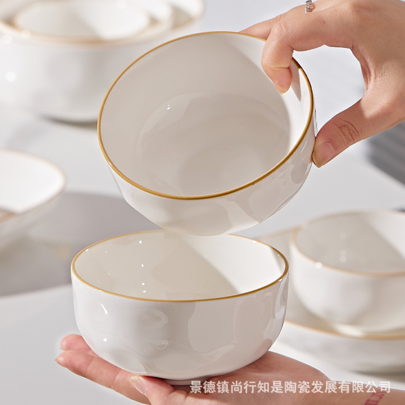 小红书釉下彩陶瓷餐具饭碗家用2025新款高级感碗碟套装盘子菜盘|undefined