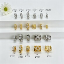 ͭ��18k�߱�ɫԲ�θ������������������ˮ������DIYɢ����Ʒ���