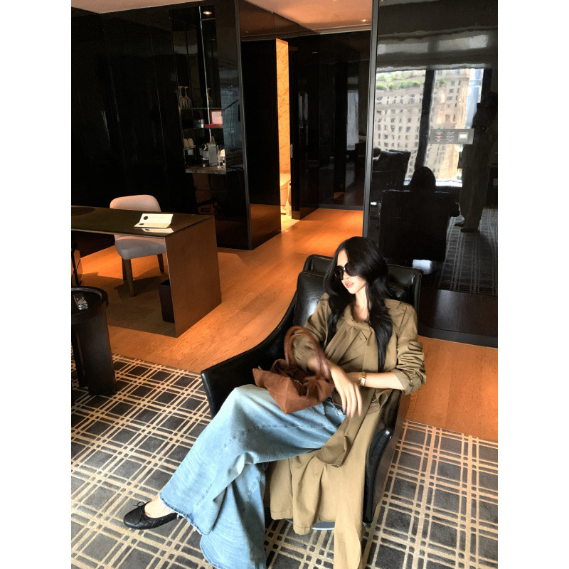 气质高级感英伦风卡其色风衣女秋冬新款大衣外套女|undefined