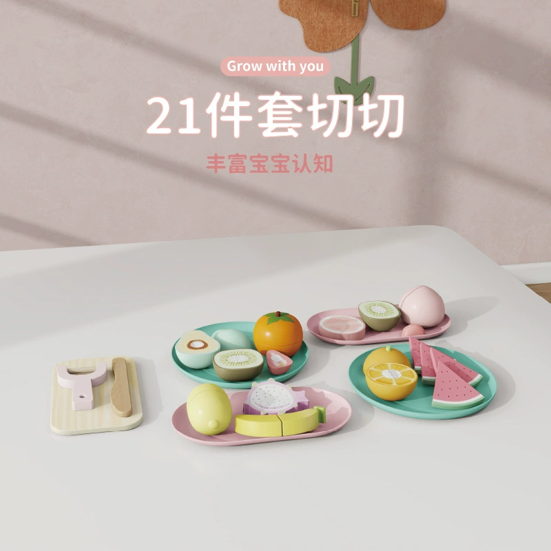 Набор игровой фруктов для детей с липучкой для «нарезки», развивающая игрушка, раннее обучение