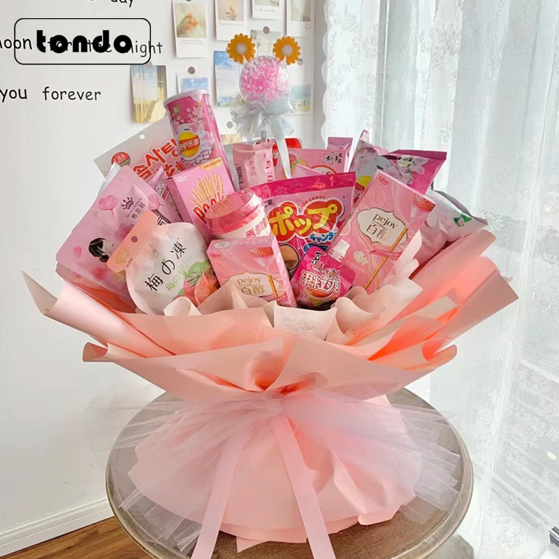 (procesamiento personalizado) el mismo tipo de bocadillos DIY paquete de material de ramo ligero personalizado