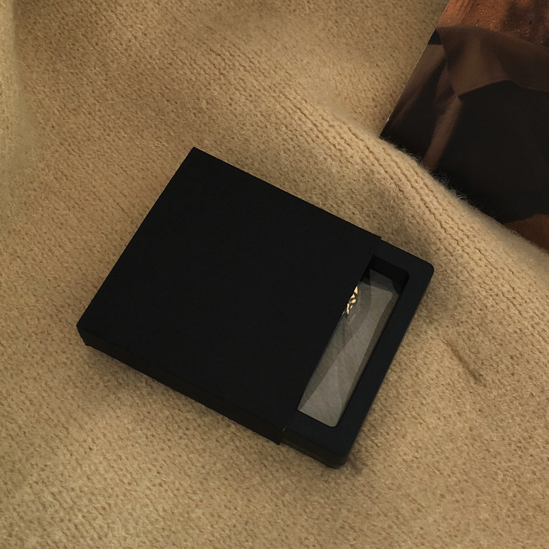 Simple Square Transparent Storage Box Head Rope Ring Necklace Earrings Jewelry Box Plastic Box