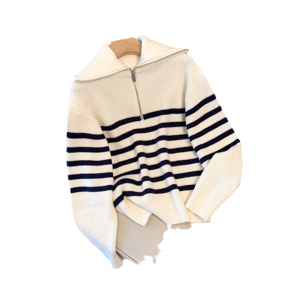 代理平代品質800グラムウール混紡cos風秋冬新作ファッションシンプル女装厚手セーター