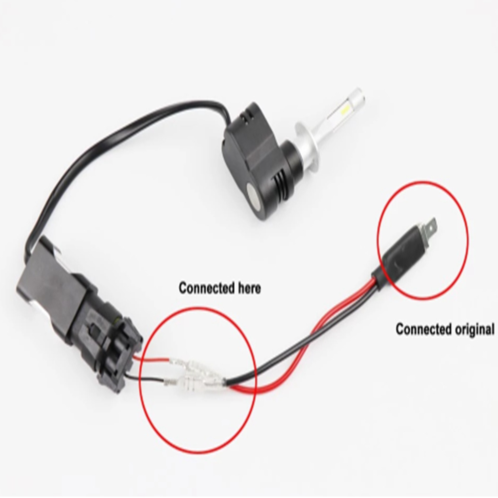 Cable adaptador H1, cable de extensión de uno a dos, soporte para lámpara LED de modificación de automóvil sin cableado, cable para soporte de lámpara de luz antiniebla H1 image 3