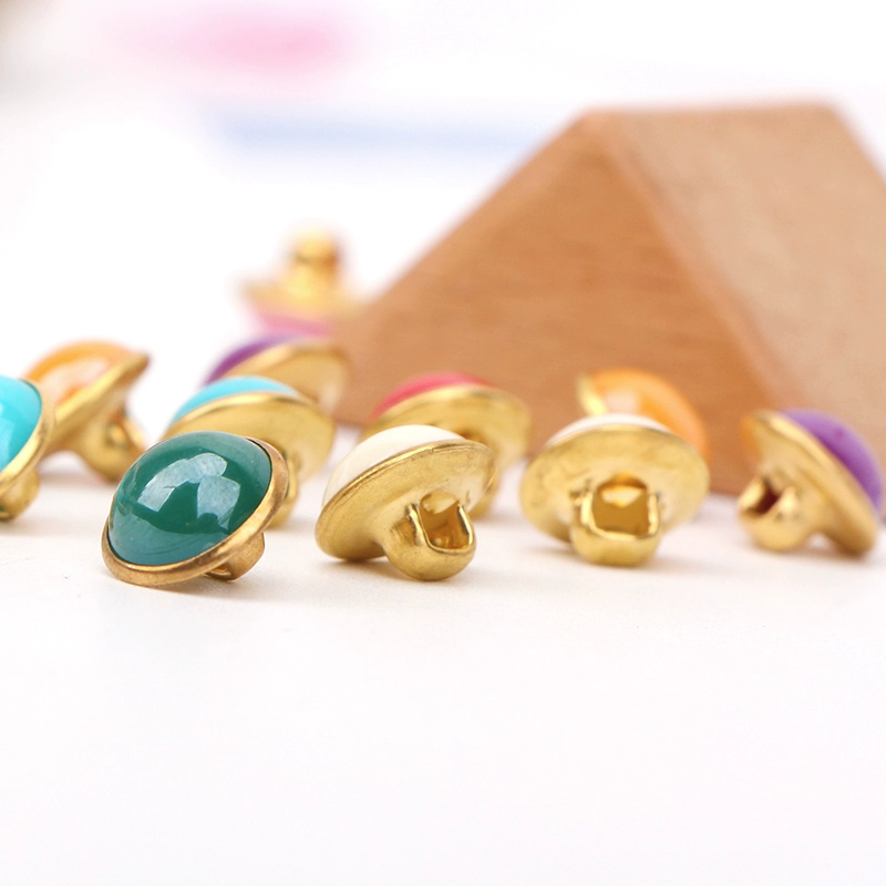 Хрустальная жемчужная медная нога Детская металлическая пуговица 10MM жемчужная пуговица круглая пуговица медная нога