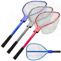 Weihé Dujie Telescopic Scoop Net Single Aluminum Alloy Rod PVC Mesh Short Section Fishing Net Factory Wholesale