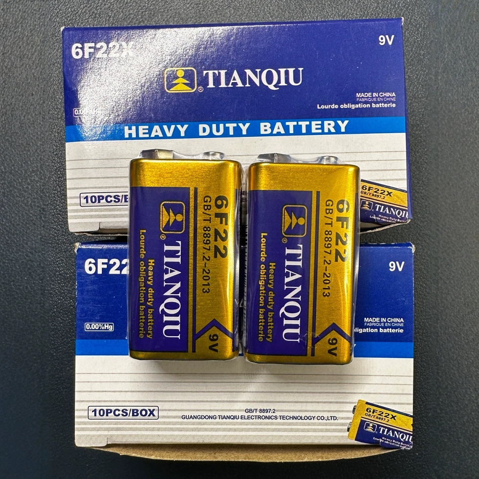 9V电池 6F22叠层碳性电池 万用表电池 遥控器电池 方块电池250mAh
