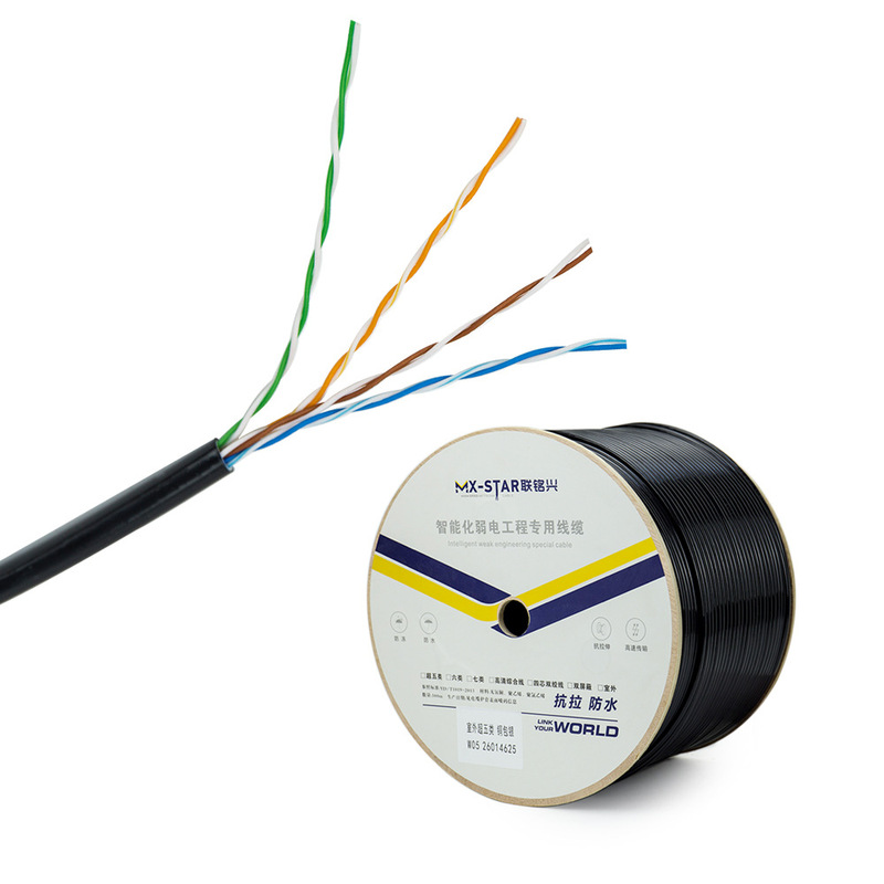 Cross-border outdoor ultra-five network cable CAT5 eight-core twisted high-speed network cable Home Decoration Engineering broadband monitoring cable