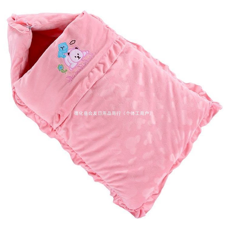 Детский спальный мешок на осень и зиму, утолщенный детский спальный мешок из чистого хлопка, спальный мешок на молнии для новорожденных, детское одеяло с защитой от ударов