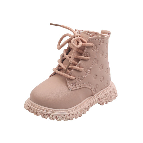  Winter New Children's Martin Boots Girls' Second Cotton Boots British Leather Boots Boys' Baby Shoes Dropshipping