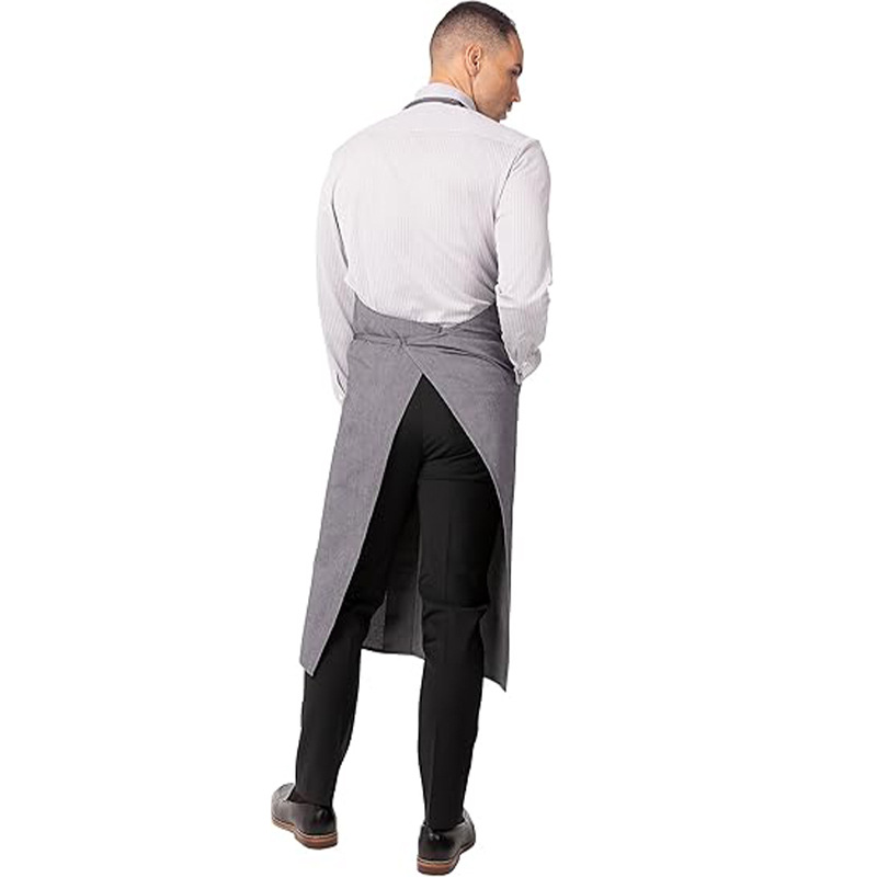 Amazon nueva herramienta ni delantal personalizado logo largo cuello en V cuello sin mangas camarero delantal de ropa de trabajo