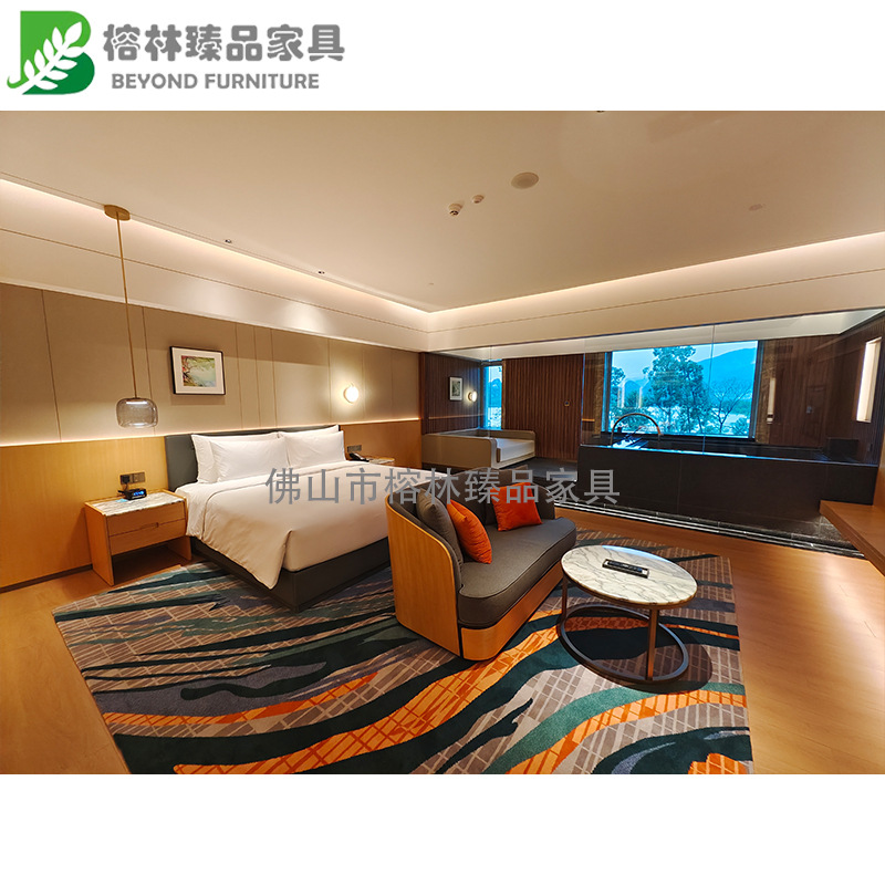 Star Hotel Furniture Factory Customized Rooms Public Area Lobby Complete Set of Furniture Combinations to Map Custom