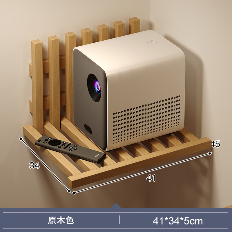 Estante de proyector Soporte de pared Mesita de noche de madera de caucho plegable Mesita de almacenamiento de suspensión creativa para el hogar del dormitorio