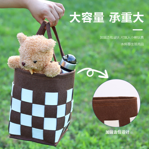 Felt folding electric car, bike basket, front-mounted basket, front basket, vegetable basket, felt bike basket
