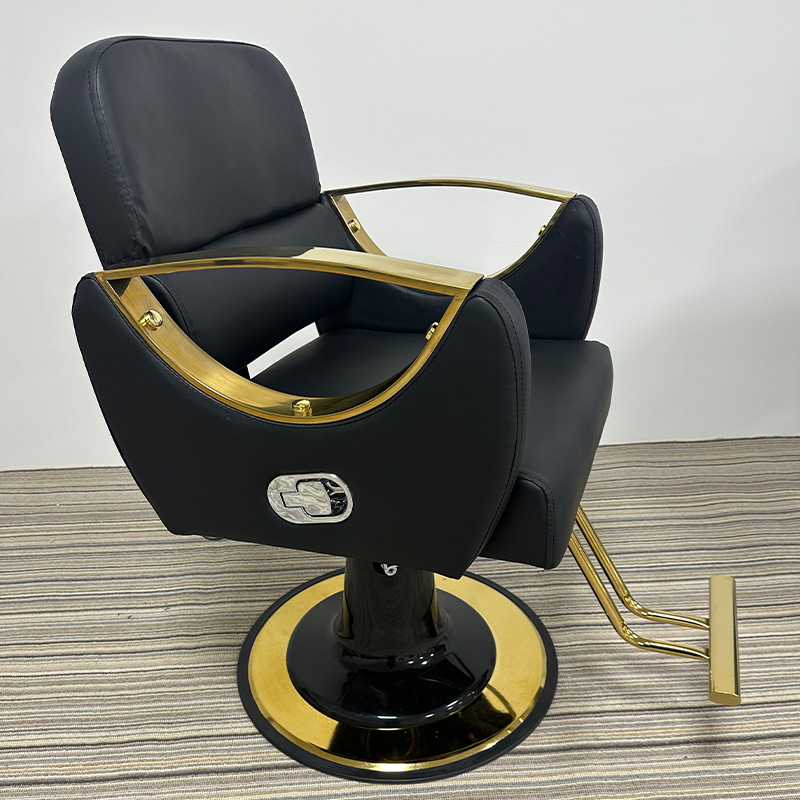 Silla de peluquería plegable silla de peluquería salón de peluquería elevación giratoria silla de corte de pelo rojo silla de afeitar silla