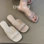 夏季外穿气质法式拖鞋