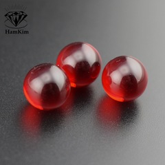 大きな赤いガラスのボール2-10mmの赤い水晶の石のビーズの穴がない宝石の工芸品の象眼石