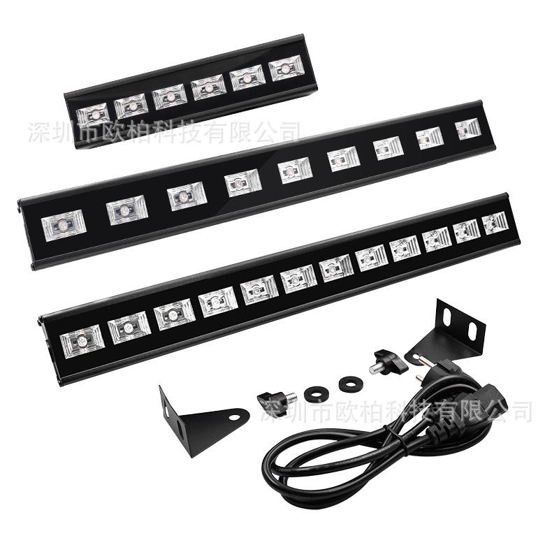 Amazon popular al aire libre UV lámpara LED de pared lámpara de lavado tira púrpura luz de la etapa de la lámpara de Navidad atmósfera bar lámpara