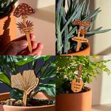 植物采摘标签Handmade Encouraging Wood Plant Pick手工鼓励木摆