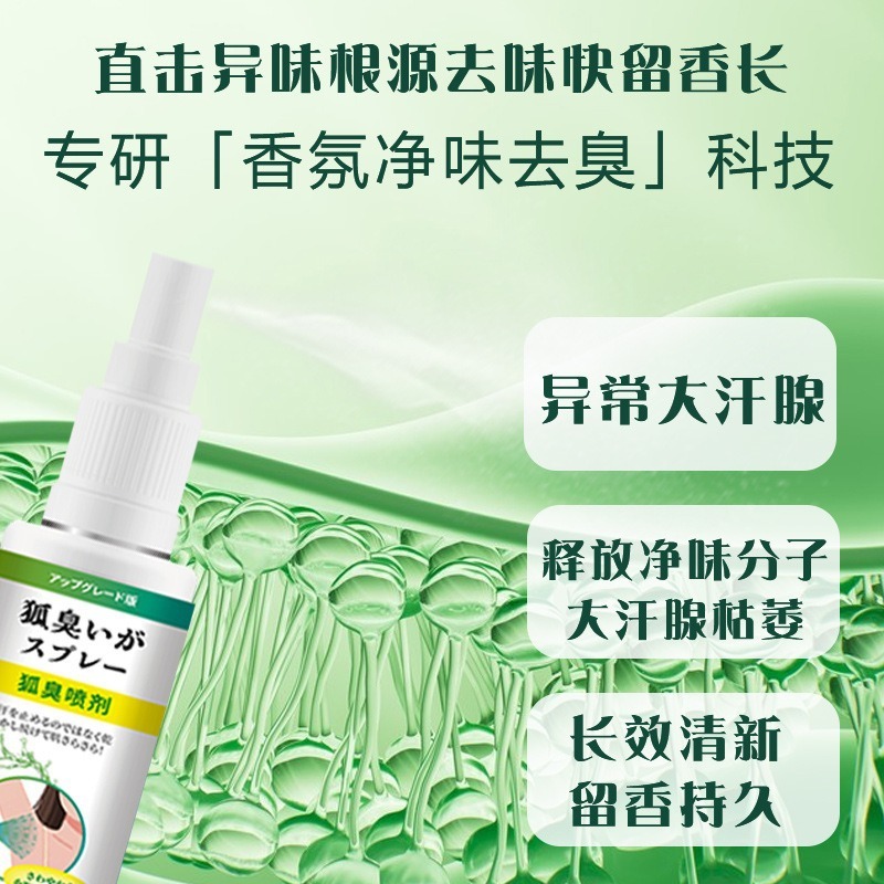 狐臭持久腋下异味除臭净味香体露日本出汗臭喷剂|undefined