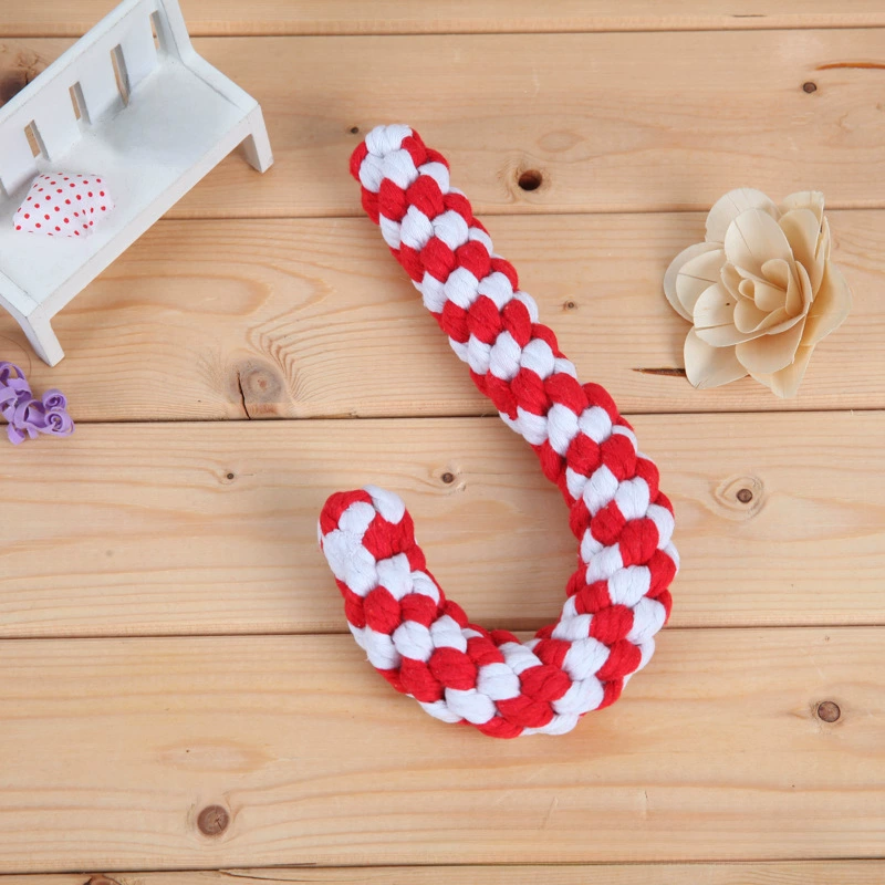 Хлопковая веревка-косточка, популярная рождественская игрушка для питомца, игрушка для чистки зубов собак
