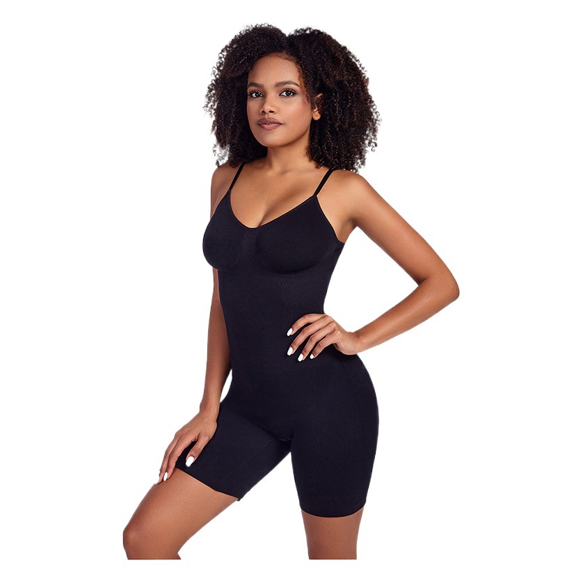 Amazon cross-border hot selling seamless plastic waist belly contracting hip lifting sling jumpsuit boxer