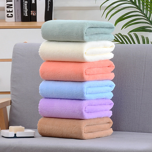 Set of 3 Coral Velvet Towels for Factory Wholesale, Gift Box Packaging, Custom Logo Water Absorbent Promotional Gift