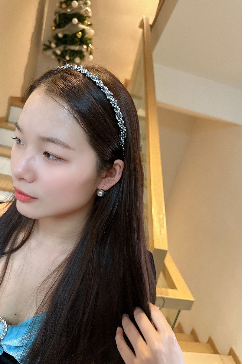 130g Weight Jewelry Headband Hair Accessories Type 1 Piece Quantity Banquet, Party Occasion Rhinestone Material Solid Color Pattern Women's Gender Simple Style, Shiny Style Simple Style Shiny Women's Solid Color Rhinestone Jewelry Headband 3