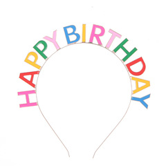 Kashiteru New Happy Birthday Headband HAPPY BIRTHDAY Birthday Party Headwear Headband for Women