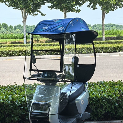 Elektromobil üçün ön şüşə çətiri (günlük) — window windscreen, sun umbrella - sliding-window-model-blue-rabbit-suitable-for-all-seasons-suitable-for-vehicles-with-rearview-mirrors
