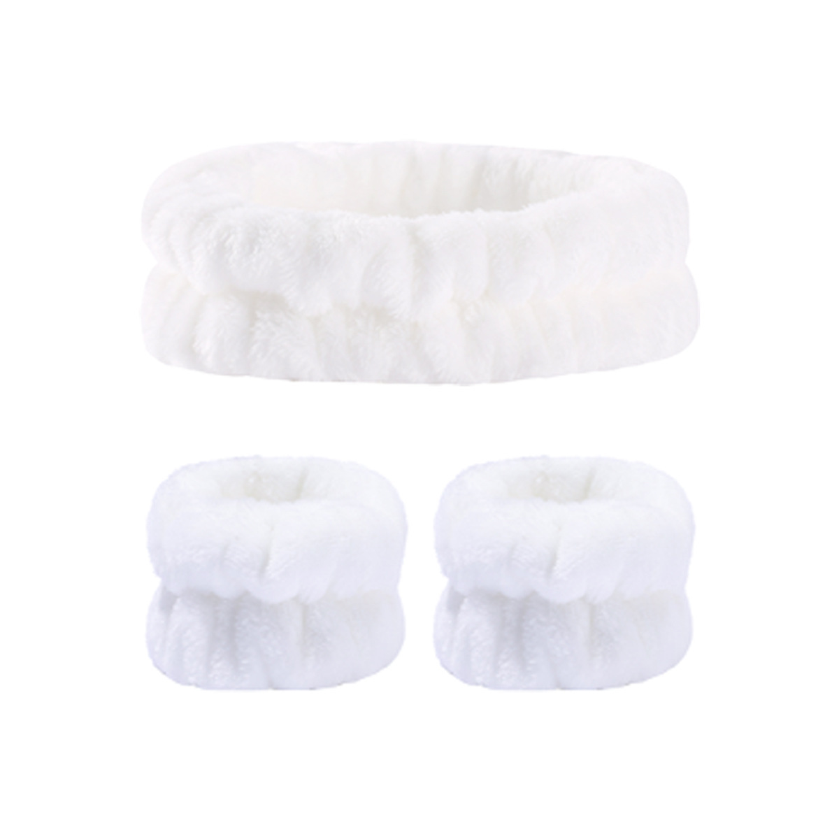 Arco banda de pelo al por mayor de las niñas de color sólido todo partido de maquillaje absorbente de sudor-limpieza lavado de cara correa de muñeca de franela banda de pelo